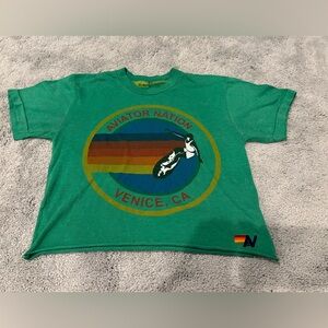 Aviator Nation Green Graphic Tee